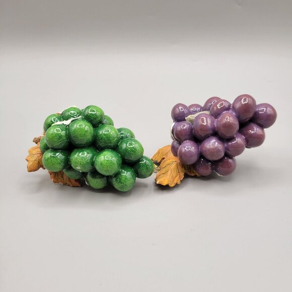 Charming Tails The Grape Escape Ornaments Early Retired 87/186 Set of Two - Picture 3 of 9